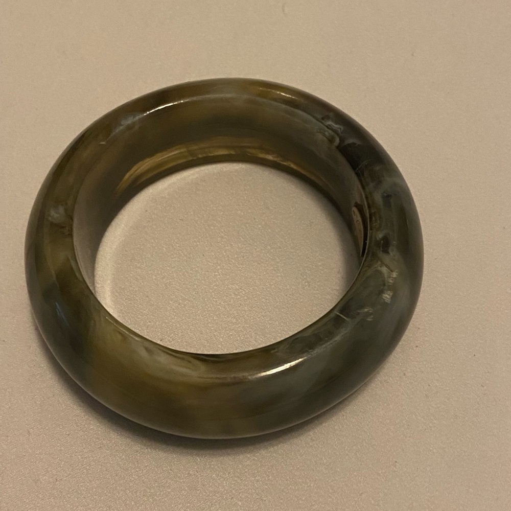 Vintage Gerald Yosca, New York Swirled Geo Greens Bracelet